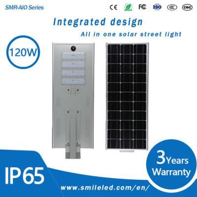 Outdoor Integrated LED Solar Street Light 20W 40W 60W 80W 100W 120W LED All in One Solar Street Light