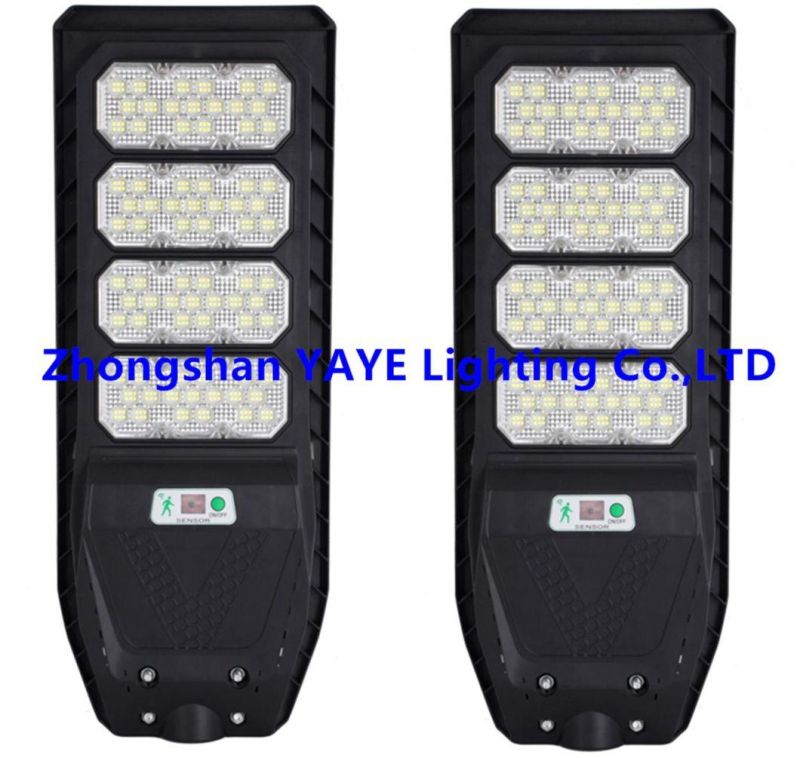 Yaye Best Supplier of 300W/400W/500W All in One Solar Street Road Garden Wall Lights with 1000PCS Stock/3 Years Warranty/ Remote Controller/ Motion Sensor