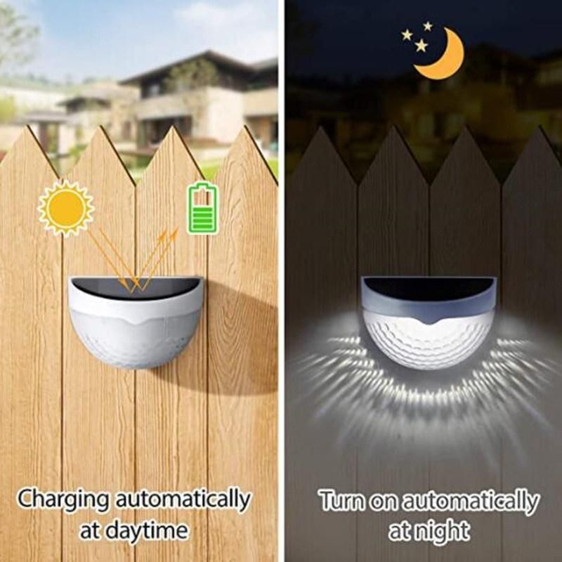 Wireless 4pack Automatic Warm Rainy Sowny Day Path Lighting Solar Fence Lamp