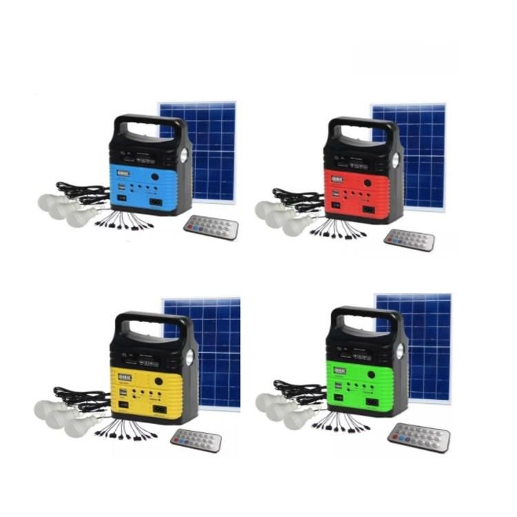 Portable Outdoor Emergency Rechargeable AC DC with Speaker FM Solar LED Radio Light Factory Price Solar Power Inverter Mini Home Use Portable Solar Energy