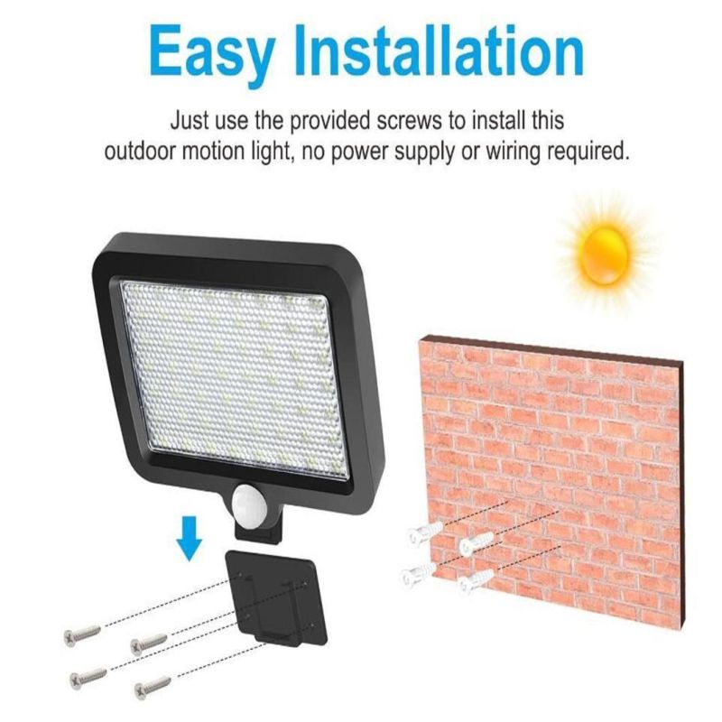 141 LED Adjustable Design IP 65 Waterproof Outdoor Garden Solar Lamp Powered Sunlight Solar Wall Mounted Light