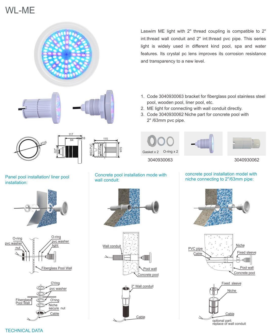 High Performance Pond Hot Selling RGB Wl-Me-Series Underwater Light