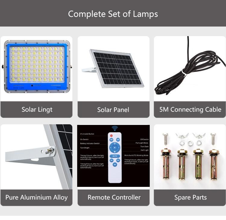 150W Professional IP65 Waterproof Outdoor Garden Light High Brightness Solar LED Flood Light