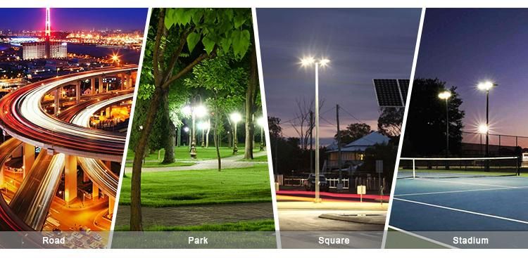 Dimmable Decorative Aluminum Sodium All-in-One Modern LED Streetlight 75W 100W IP65 for Square