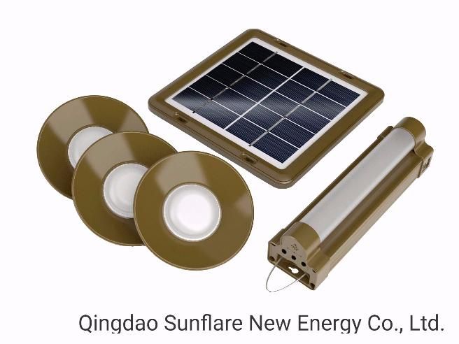 2019 Qingdao Factory 4W Solar Lighting Kit System with USB