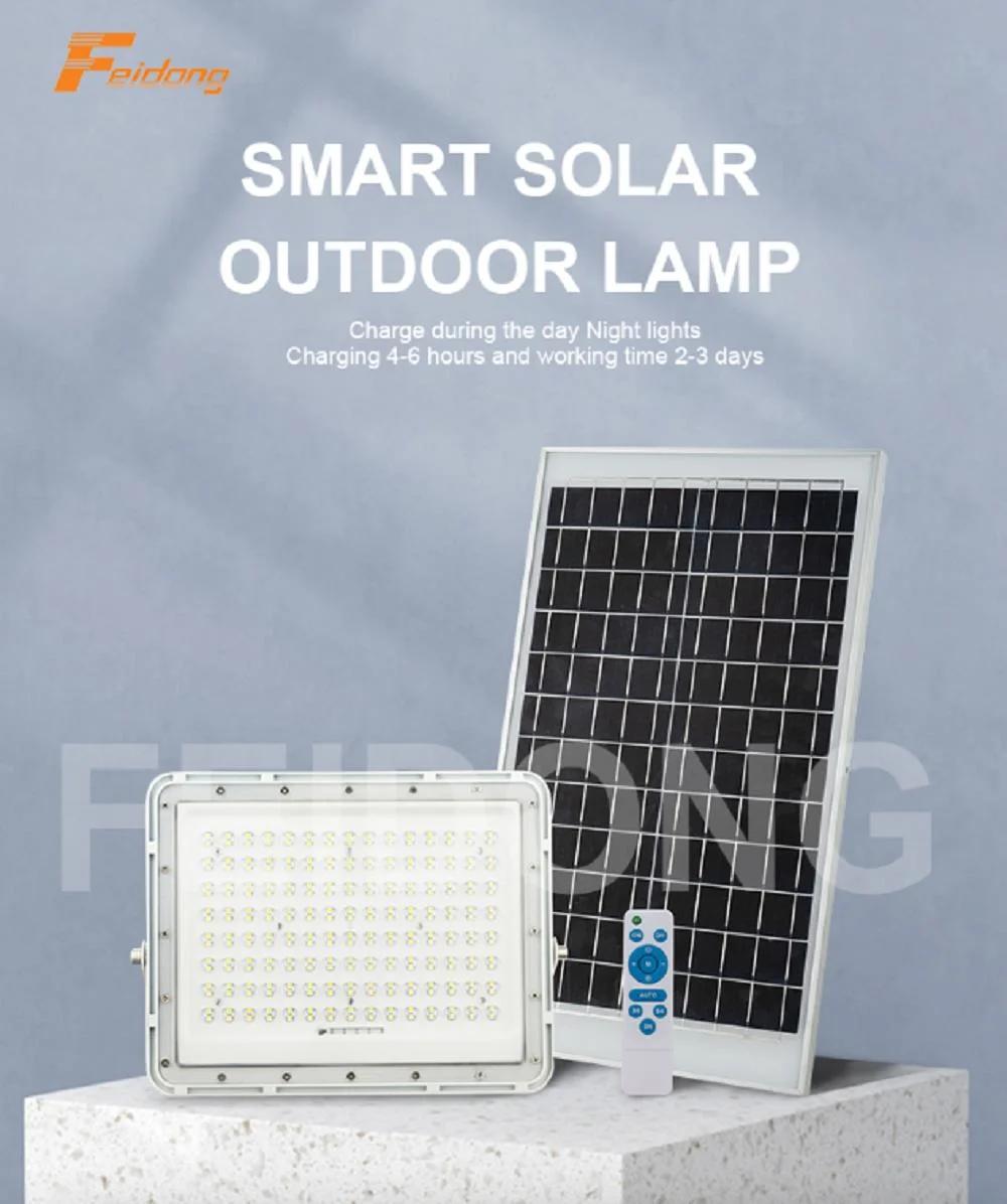 High Quality 60W-300W IP66 Waterproof Outdoor LED Solar Panel Solar Flood Light