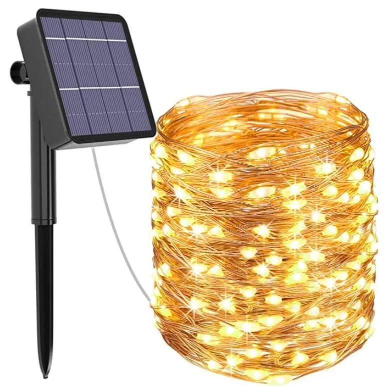 20m 200LED Solar LED Xmas Garden Party Outdoor String Lights for Christmas Landscaping