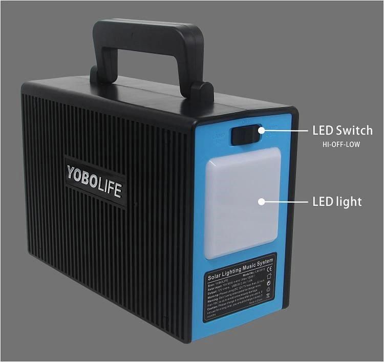 LED Solar Charging System with MP3/FM Radio Function