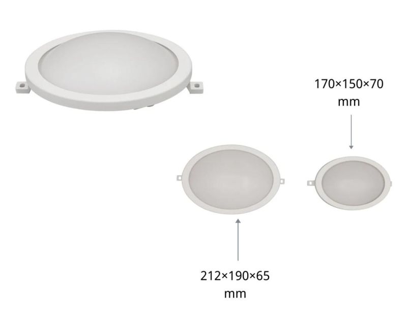 Long Service Life 25, 000 Hours of Operation IP65 B4 Series Moisture-Proof Lamps Round with Certificates of CE, EMC, LVD, RoHS Real Shot