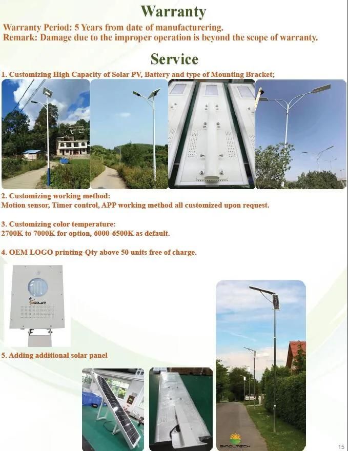 60W LED Street Lighting Fixture Powered by Solar (SNSTY-260)