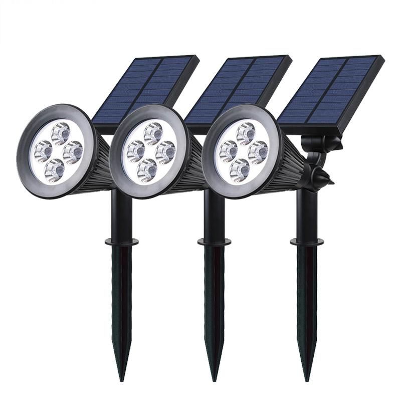 Solar Landscape Spotlight, Solar Spot Lights with Waterproof LED and Solar Panel Integrated, Solar Powered Spotlight Garden Light