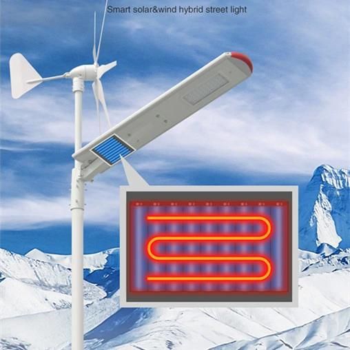 Integrated Outdoor Wind Solar Hybrid Powered LED Street Light with Battery Heating