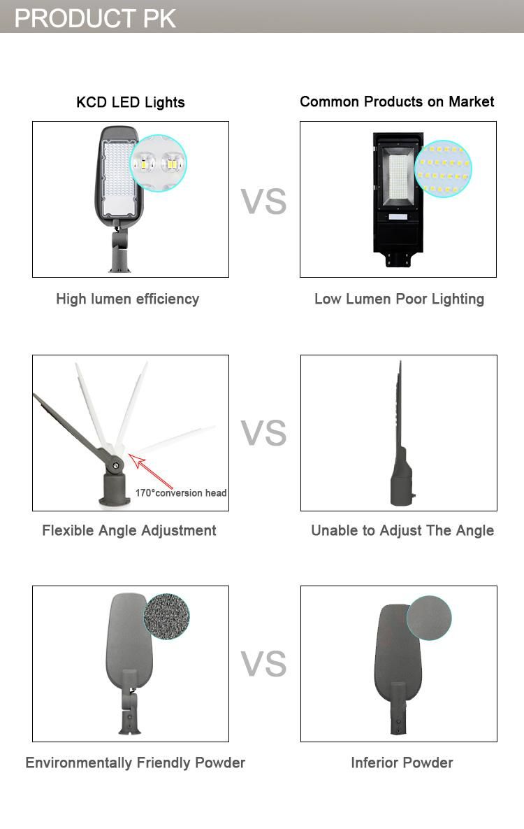 Weather Proof Housing Die Casting Aluminium Stree Tlight System IP68 30W 50W 100W 150W Outdoor Intelligent Streetlight