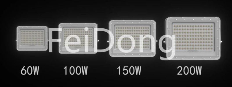 Outdoor Durable Newest Hot Selling 60W 100W 150W 200W IP66 Waterproof Lighting with Remote Control Outdoor Solar LED Powered Flood Light