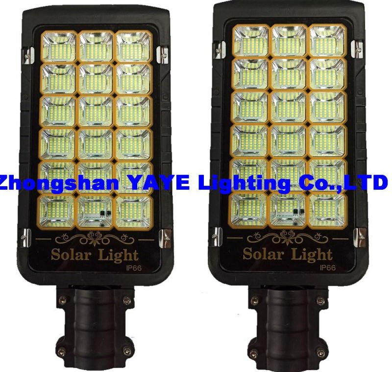 Yaye Hot Sell 20W/30W/50W/60W/80W/90W/100W/120W/150W/200W/250W/300W/400W/500W Solar LED Street Road Garden Flood Lights with Remote Controller/ Motion Sensor