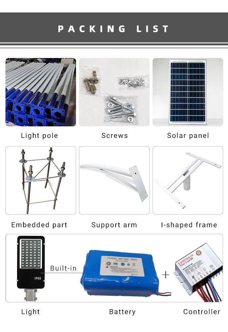 Wholesale Price Outdoor 6m Pole LED Solar Street Light