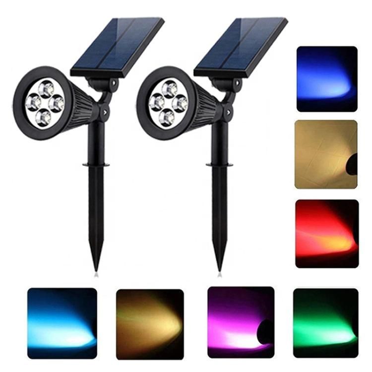 Solar Spotlight Outdoor LED Solar Garden Light Decorative Waterproof with Auto on/off for Yard Patio Garden