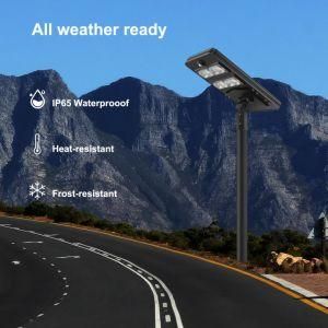 50W LED Solar Street Light Dusk to Dawn with Radar Sensor and Remote Control, 6000K Super Bright Outdoor Solar Street Lights