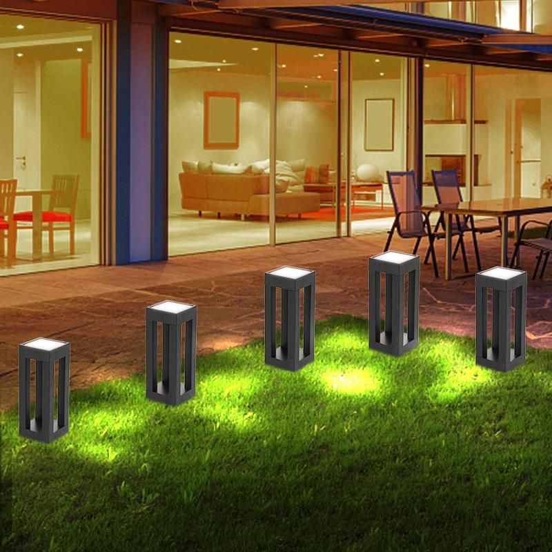 Plastic Modern Solar Bollard Garden Light