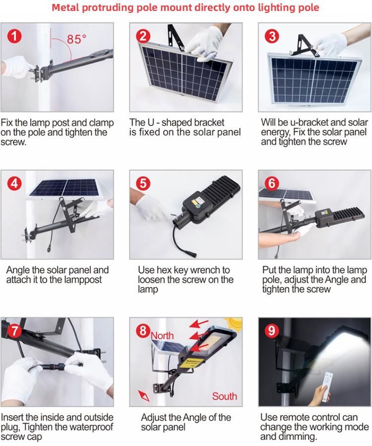 Bspro Industrial Lighting Outdoor IP65 150W LED Solar Street Light