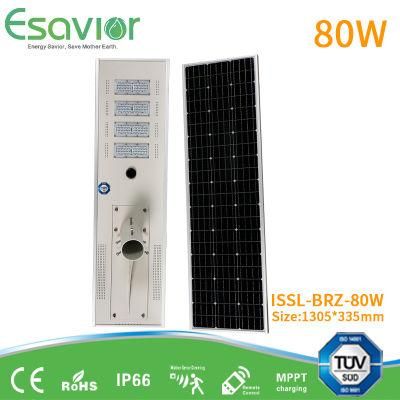 LED 80W Integrated All in One Solar Street/Garden/Wall Lamp 8000 Lumens Solar Powerd Outdoor Light Esavior