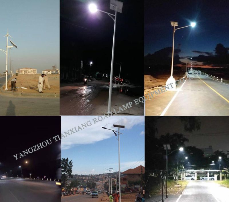 90W Energy Saving LED Solar Street Lights Galvanized Octagonal Post