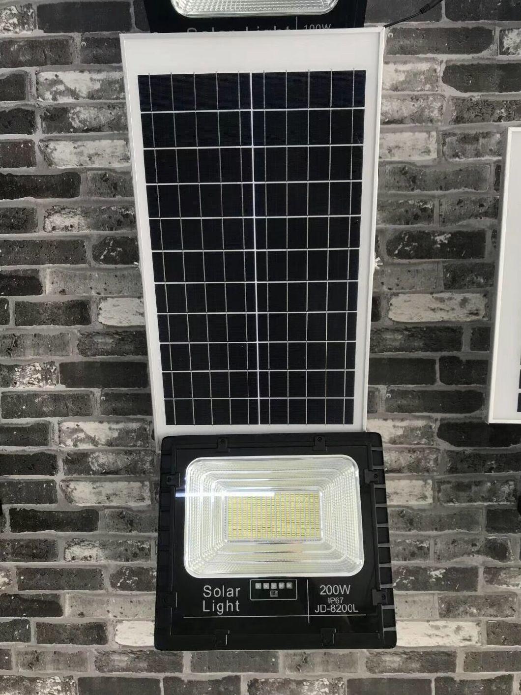 2020 New Upgrade High Quality Remote Control Solar Powered DC LED Flood Light 200W