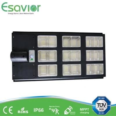 Esavior 300W Solar Powered All in One Integrated LED Solar Street/Road/Garden Light with Motion Sensor for Outdoor