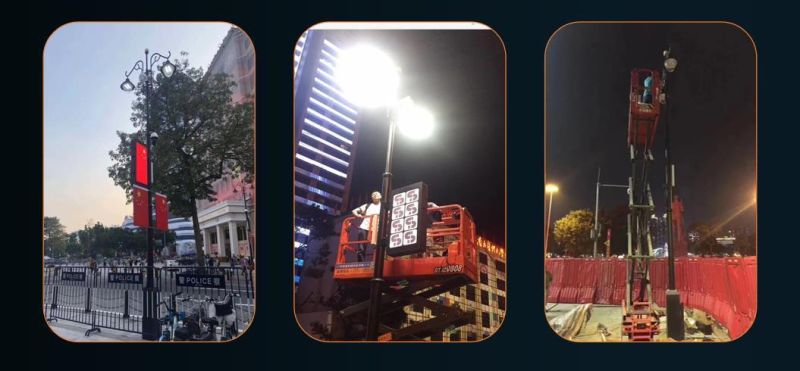 Smart City Pole with Smart Lighting with Environmental Monitoring