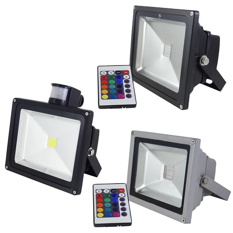 Outdoor LED Flood Lights with Motion Sensor AC Power DMX Light Projector Outdoor Lighting Large 10W 20 Watt 30 Watt 50 Watt LED Floodlight