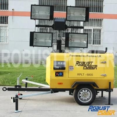 6*1000W Hydraulic Diesel Generator Portable Outdoor Light Tower