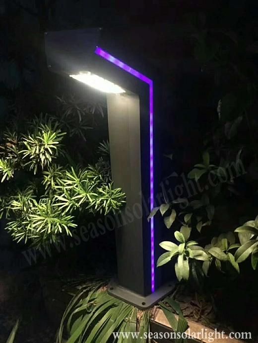 High Lumen Lighting Fixture Outdoor Lamp Pathway Lighting Solar Garden Lamp with LED Strip & 6W Solar Panel