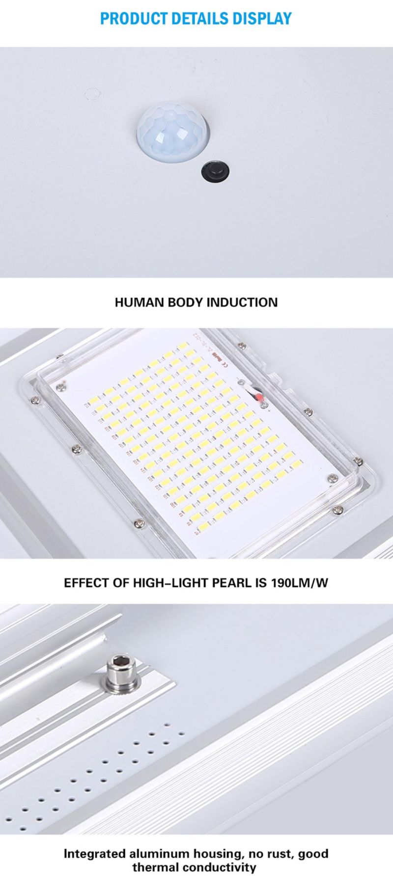 Factory Wholesale Separate 120 Watt Solar Powered LED Street Light