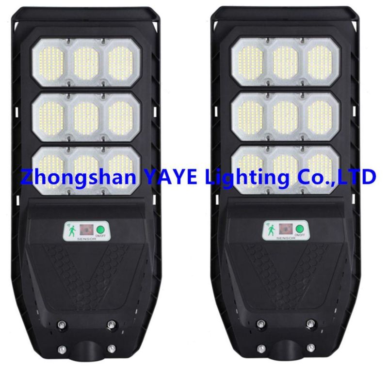 Yaye 2022 Hottest Sell 300W/400W/500W Outdoor IP67 LED Solar Street Road Wall Garden Light with 1000PCS Stock/Remote Controller/Radar Sensor/ 3 Years Warranty