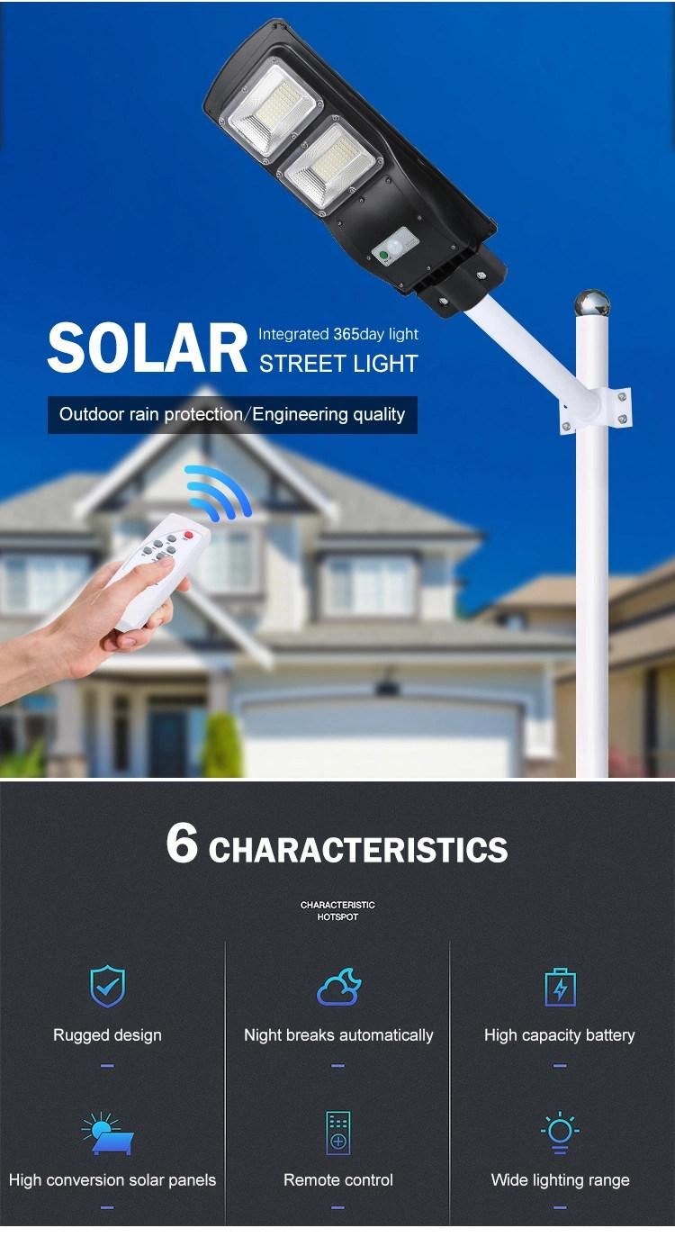 30 60 90 120W IP65 Waterproof Outdoor Integrated All in One Solar LED Street Light