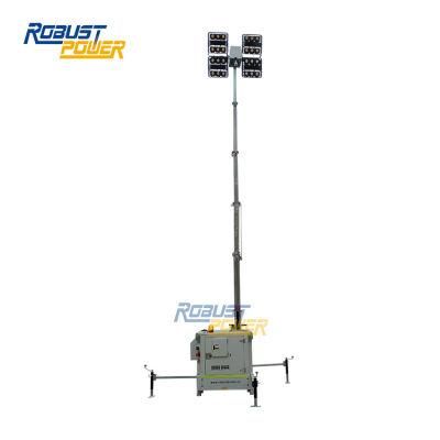 4*480W Hydraulic Telescopic LED Lighting Tower with Diesel Generator