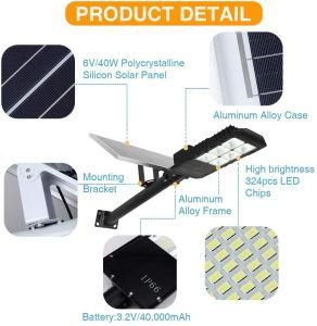 LED 200W Solar Outdoor Street Lights, IP65 Waterproof Dusk to Dawn Security Area Light 4000K Lumen 4000K for Street Yard, Garden,