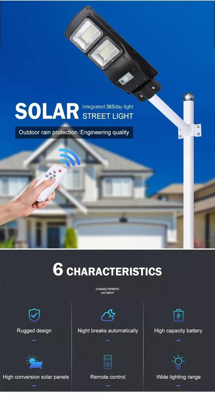 Hot Sales Waterproof IP65 Integrated Outdoor ABS All in One Solar LED Street Lamp