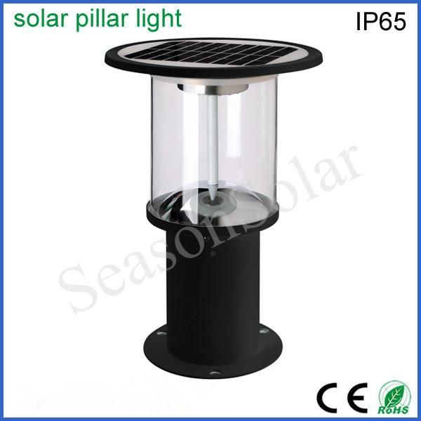 Factory Supplier S. S Material Energy Saving Lamp Outdoor LED Solar Pillar Lamp for Garden Lighting