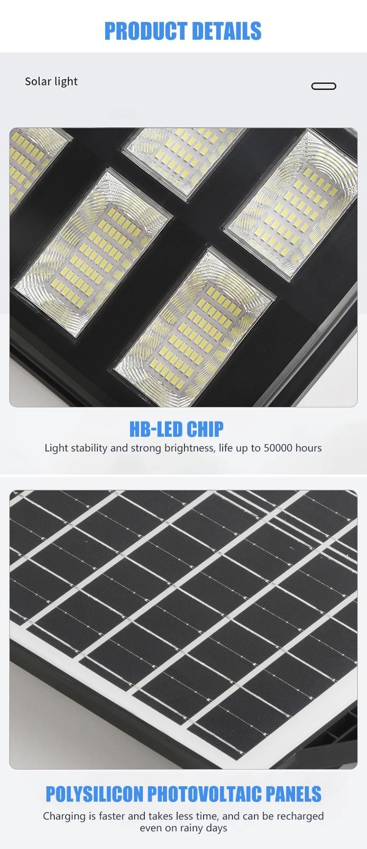 Long Working Hours LED Solar Light