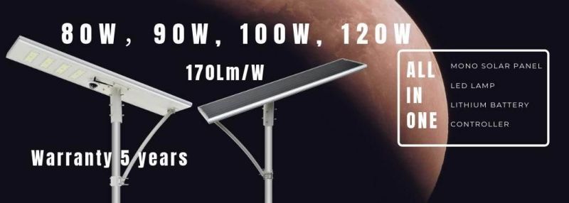 3 All in One 120W Solar Street Light