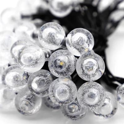 2021 Xmas Holiday Landscape Crystal Bulbs Outdoor Waterproof Solar LED String Lights