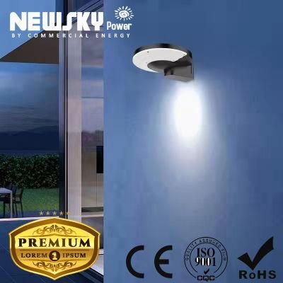 Economical Modern Style Simple Outdoor Decoration Lighting UFO Shape Solar LED Wall Light