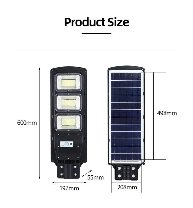 Integrated All in One Outdoor Lighting Solar Panel System Energy Saving Lamp LED Street Road Lights IP65 LED Flood Garden Wall Yard Park Street Light