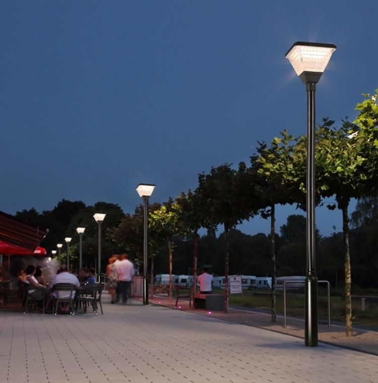 Integrated LED Solar Street Light Motion Sensor Outdoor Waterproof Wall Lights Pillar Solar Lamp 10W for Park Plaza Solar Flood Light