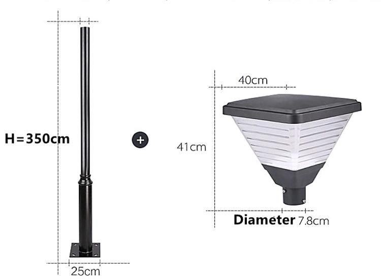 Decorative Powerful Outdoor Waterproof IP65 Aluminium 20W LED Solar Garden Light