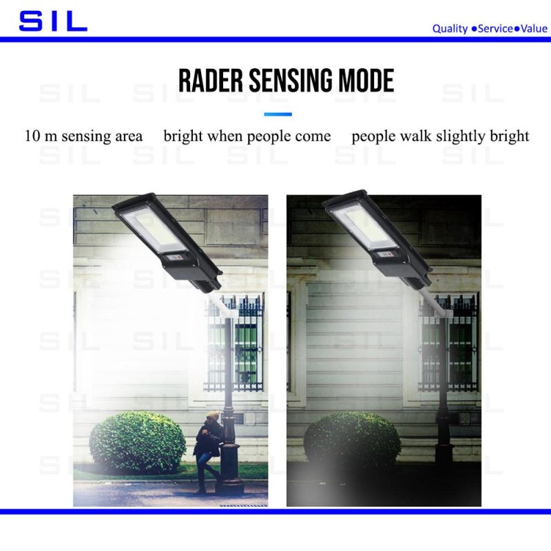 High Brightness Motion Sensor Waterproof Outdoor IP65 60watt All in One Integrated Solar LED Streetlight