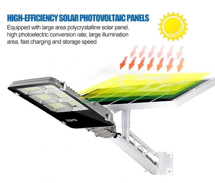 Outdoor 200W 300W LED Solar Street Light IP65 Waterproof Solar Powered Street Lights with Remote