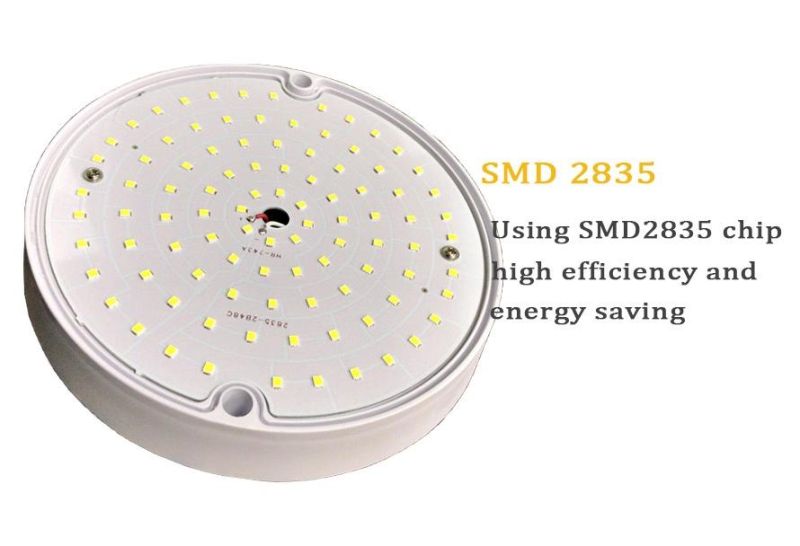 LED Round White Moisture-Proof Lamps B2 Round-White for Balcony Bathroom Lighting with Certificates of CE, EMC, LVD, RoHS 8W 12W 15W