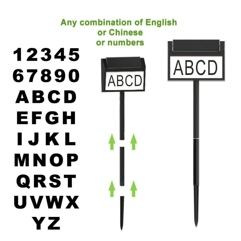 Door Plate LED Illuminated Waterproof Outside Plaque Address Sign Lamp Absl LED Solar House Numbers Light